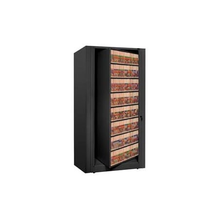 Datum Filing Systems Rotary File Cabinet Starter Unit, Letter, 7 Shelves, Black XLT-S8-T25